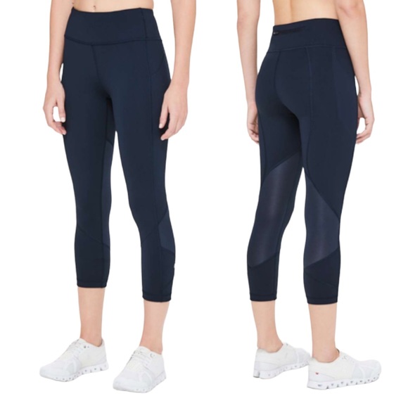 lululemon athletica Pants - Lululemon Pace Rival Crop Full On Luxtreme 22" Legging True Navy Size 10